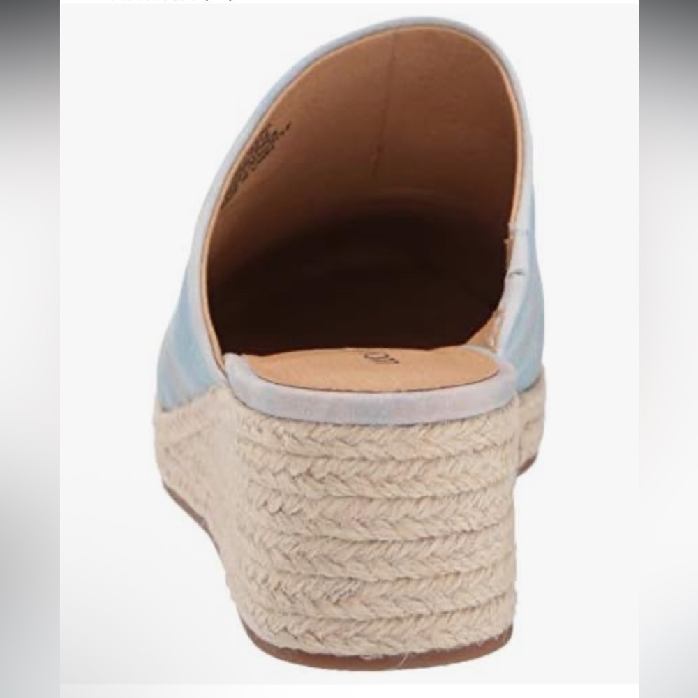 Lucky Brand Luciana Mule Light Blue Denim Swirl Shoes Size 6 NWOB Slip On - Picture 3 of 10